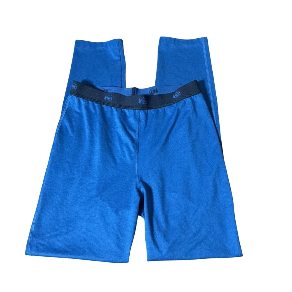 REI Co-op Kids Blue Midweight Base Layer Bottom Leggings Size L 14-16‎